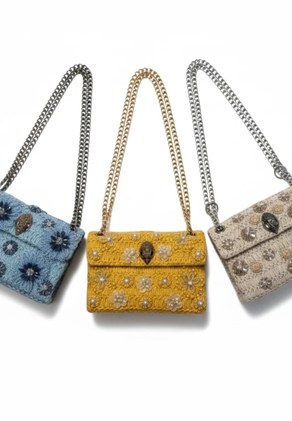 TOREBKA TWEED MINI KENSINGTON ŻÓŁTA