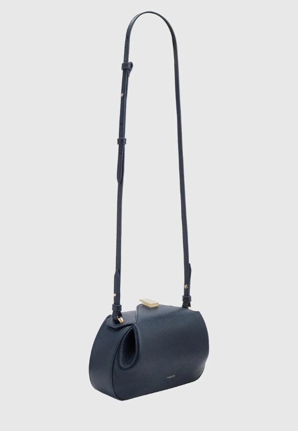 TOREBKA OYSTER CLUTCH MINI GRANATOWA