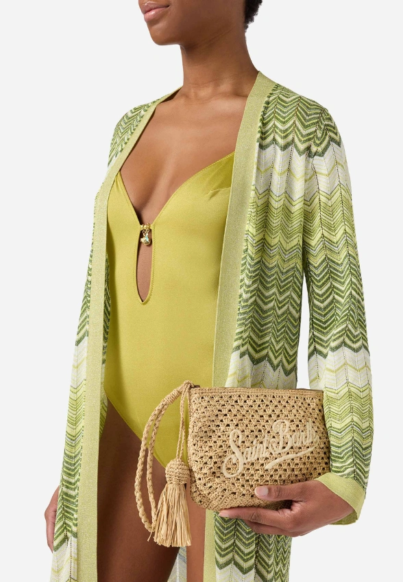 TOREBKA RAFFIA POUCH BEŻOWA