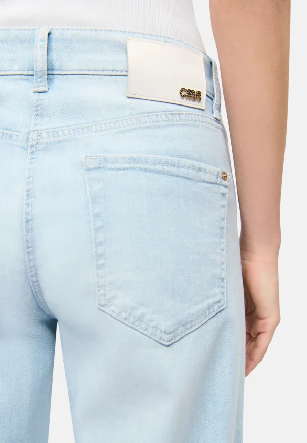 SPODNIE JEANSOWE ELIN O-SHAPE JASNO-NIEBIESKIE