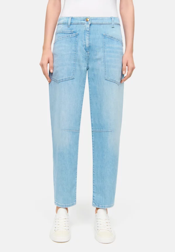 SPODNIE JEANSOWE OCEAN O-SHAPE JASNO-NIEBIESKIE