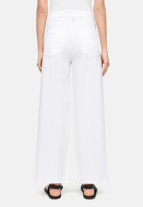SPODNIE JEANSOWE BAGGY ASYMMETRICAL BIAŁE