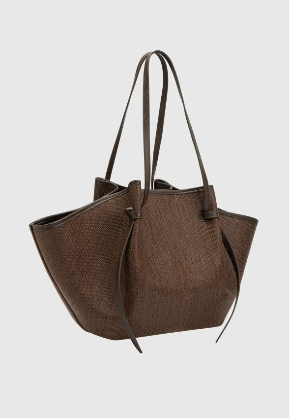 TORBA LARGE MOCHI Z RAFII BRĄZOWA