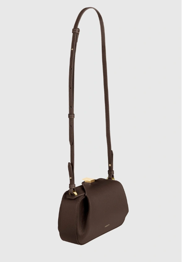 TOREBKA OYSTER CLUTCH MINI BRĄZOWA