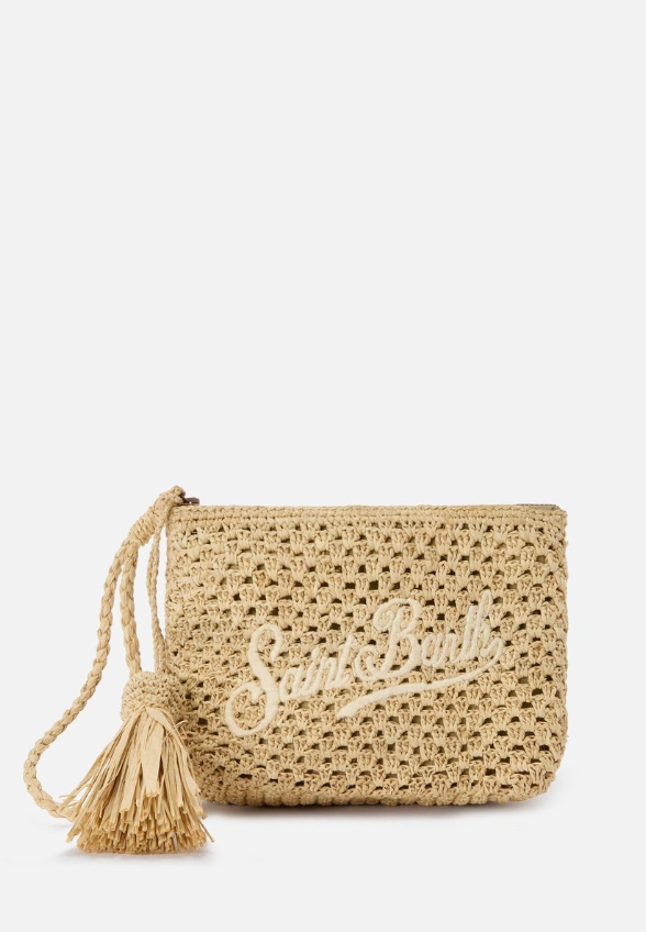 TOREBKA RAFFIA POUCH BEŻOWA