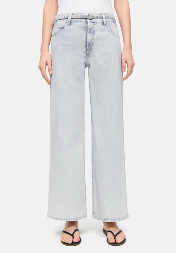 SPODNIE JEANSOWE PALAZZO CROPPED JASNO-SZARE