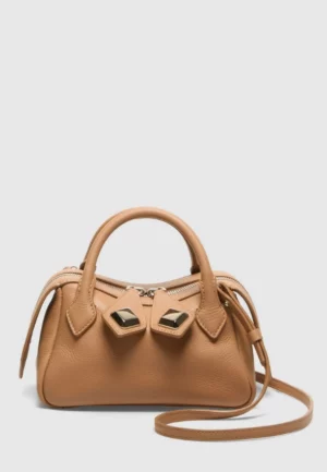 TOREBKA SKÓRZANA ALICE MINI JASNY BRĄZ