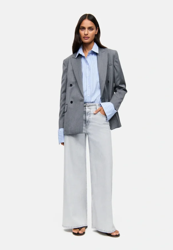 SPODNIE JEANSOWE PALAZZO CROPPED JASNO-SZARE