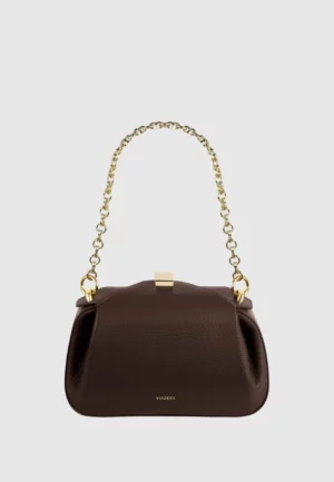 TOREBKA OYSTER CLUTCH MINI BRĄZOWA