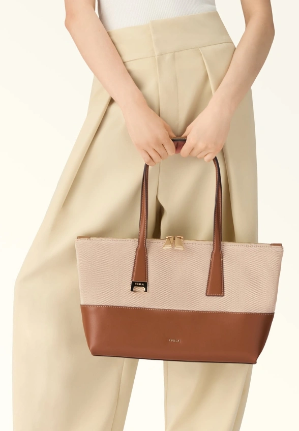TORBA OLIVIA TOTE BEŻOWO-BRĄZOWA