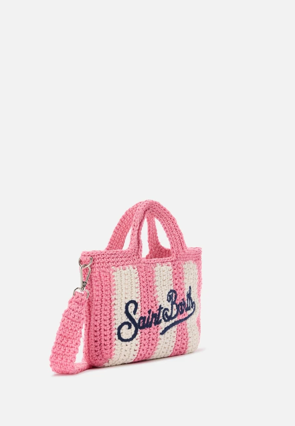 TOREBKA CROCHET BAG MINI BIAŁO-RÓŻOWA