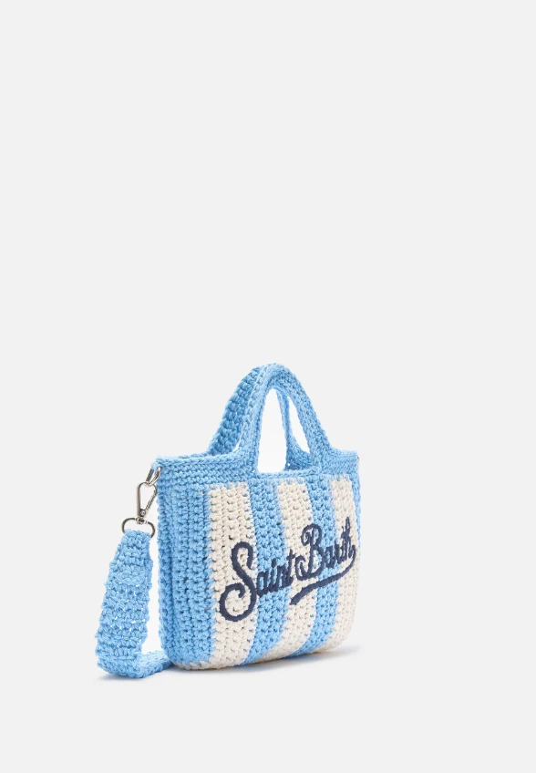 TOREBKA CROCHET BAG MINI BIAŁO-NIEBIESKA