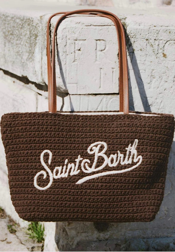 TORBA CROCHET TOTE MID BRĄZOWA