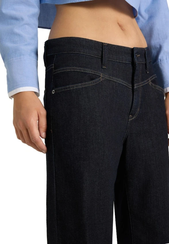 SPODNIE JEANSOWE ELIN O-SHAPE CIEMNY GRANAT