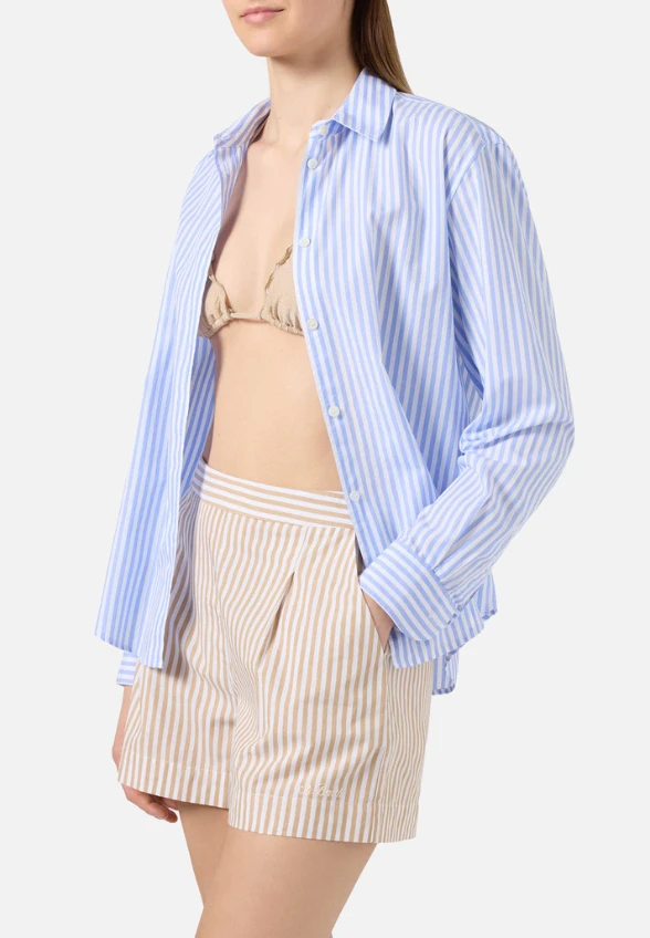 KOSZULA MEREDITH STRIPES BIAŁO-NIEBIESKA
