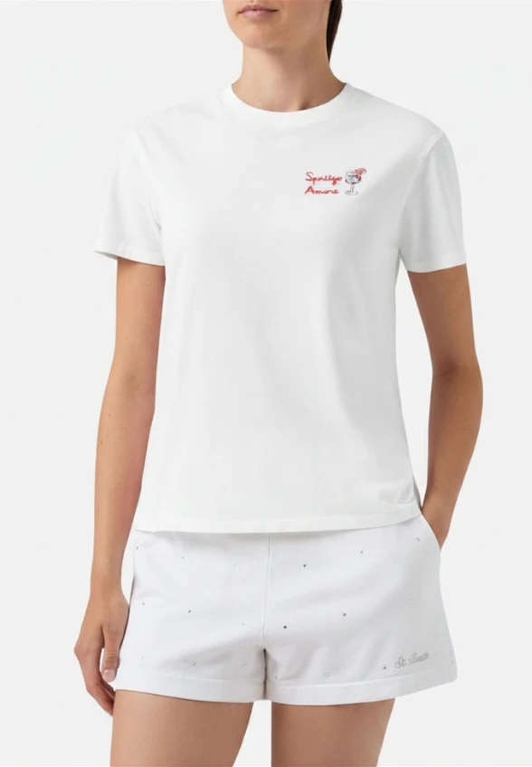 T-SHIRT EMILIE SPRITZO AMORE BIAŁY