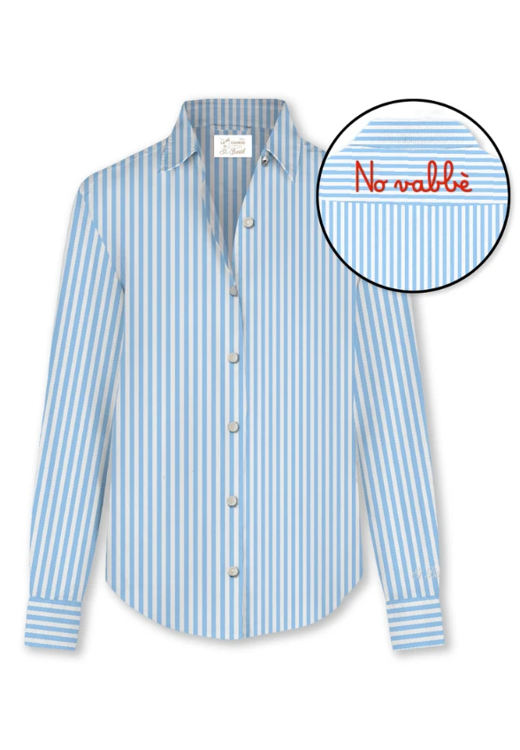KOSZULA MEREDITH STRIPES BIAŁO-NIEBIESKA