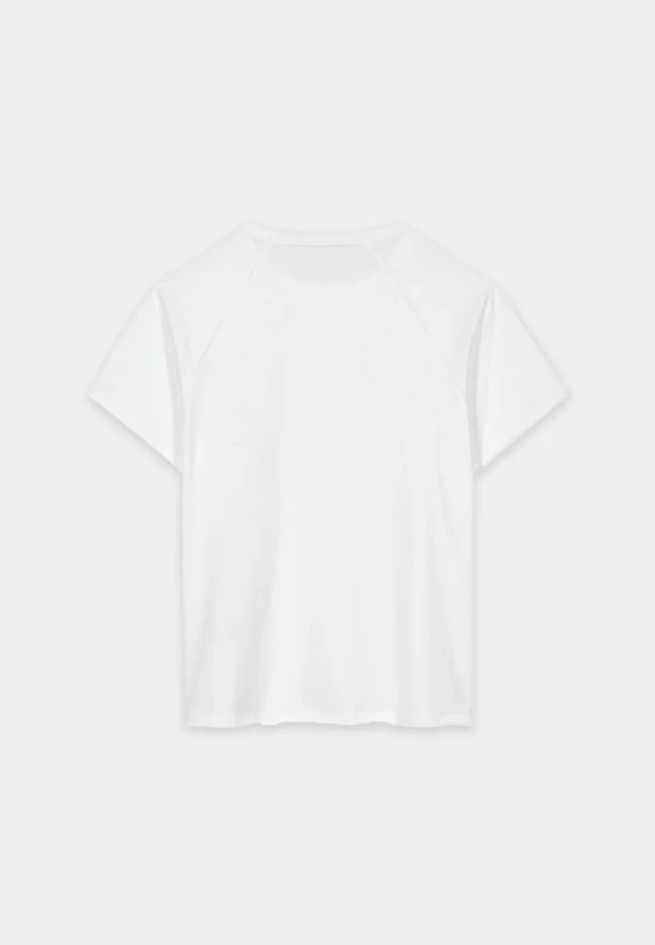 T-SHIRT BAWEŁNIANY Z KRYSZTAŁKAMI BIAŁY