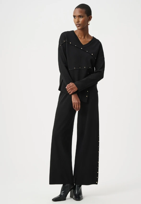 SWETER ASYMETRYCZNY CZARNY
