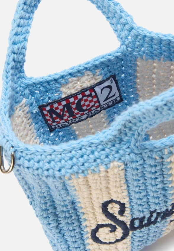 TOREBKA CROCHET BAG MINI BIAŁO-NIEBIESKA