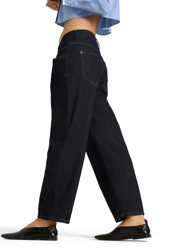 SPODNIE JEANSOWE ELIN O-SHAPE CIEMNY GRANAT