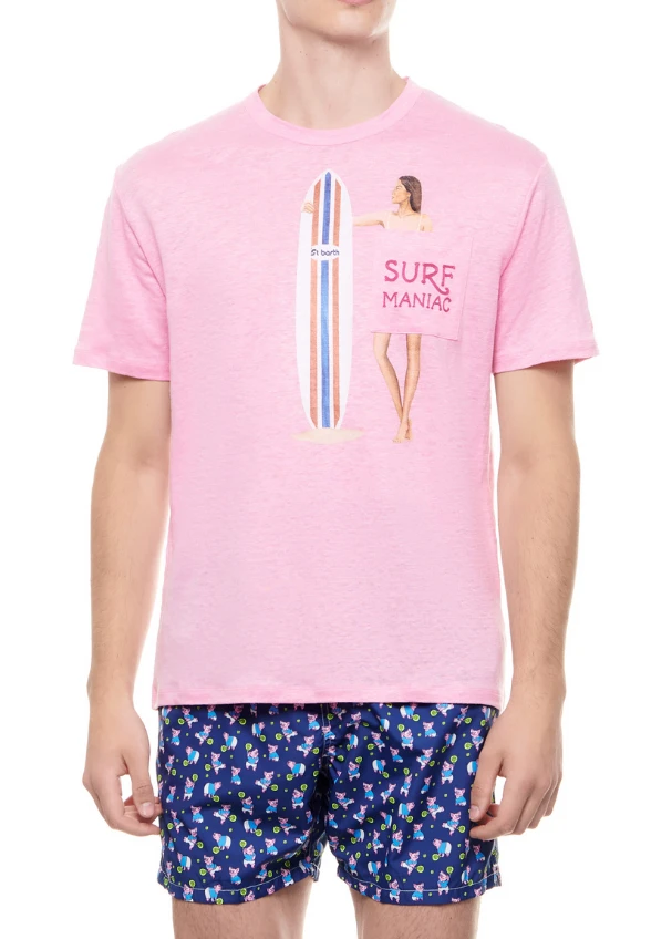 T-SHIRT MĘSKI ECSTASEA RÓŻOWY
