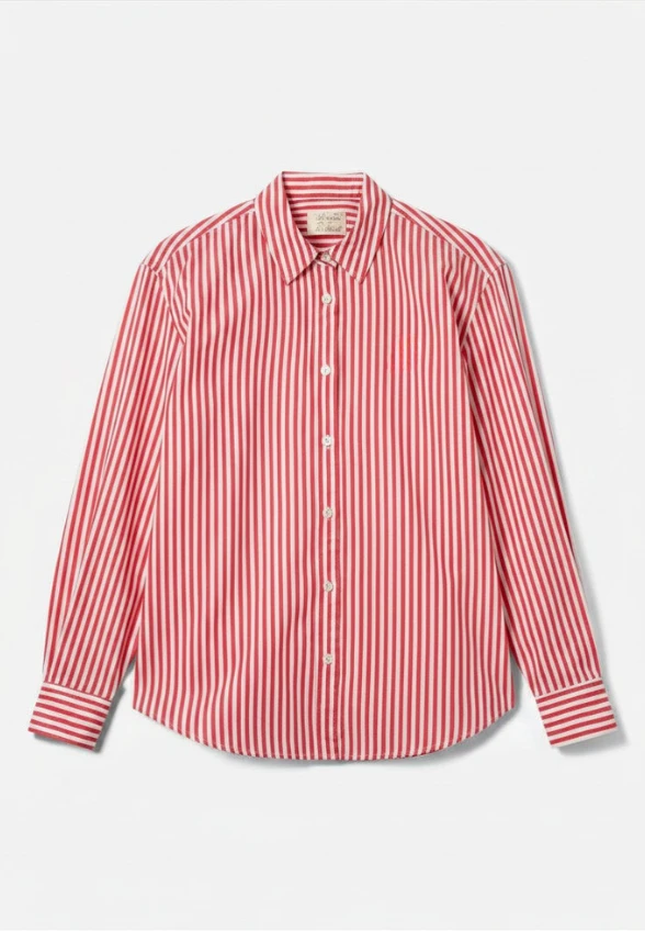 KOSZULA MEREDITH STRIPES BIAŁO-CZERWONA