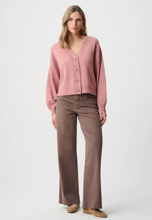 SPODNIE JEANSOWE GOLDIE WIDE-LEG MOCHA