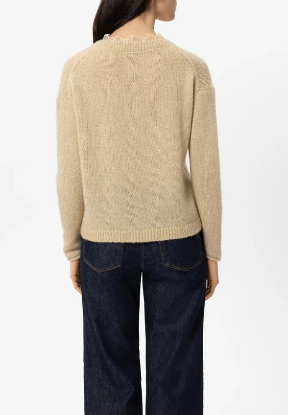 SWETER Z MIESZANKI ALAPAKI MAŚLANY