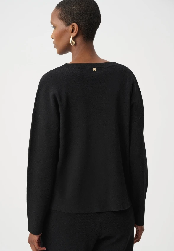 SWETER ASYMETRYCZNY CZARNY