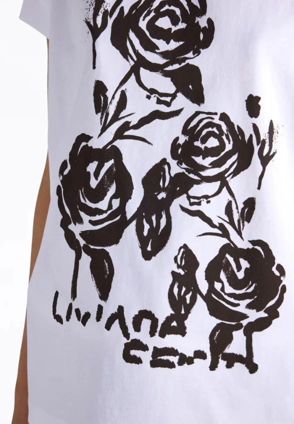 T-SHIRT NAYRA Z PRINTEM BIAŁY