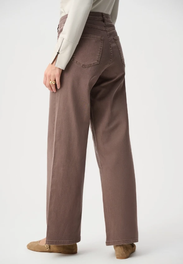 SPODNIE JEANSOWE GOLDIE WIDE-LEG MOCHA