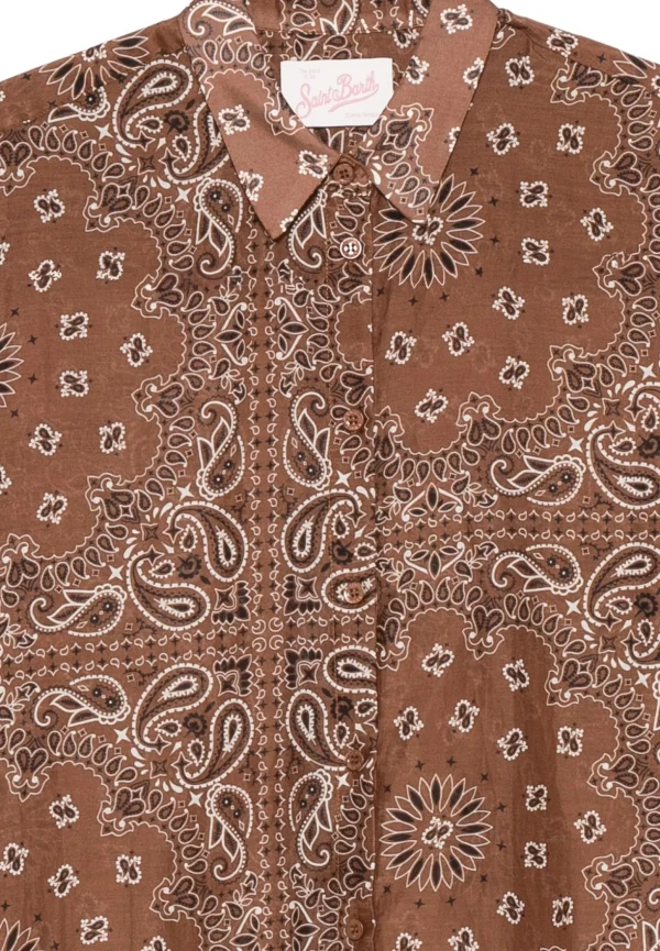KOSZULA BRIGITTE BANDANNA BRĄZOWA