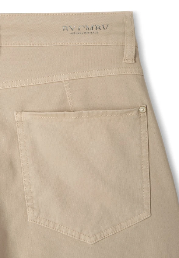 SPODNIE JEANSOWE ODELE WIDE-FIT BEŻOWE