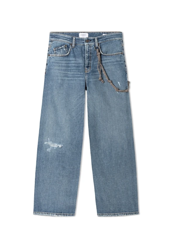SPODNIE JEANSOWE BAGGY WIDE-FIT NIEBIESKIE