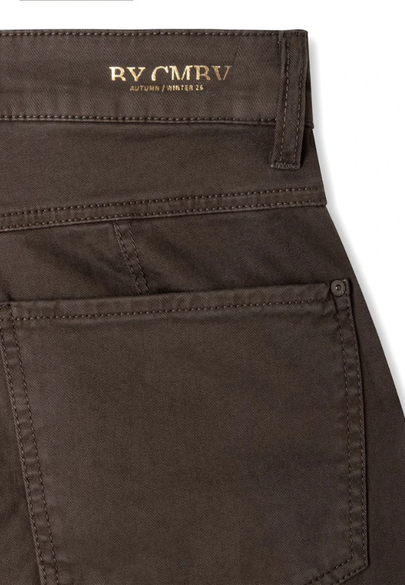 SPODNIE JEANSOWE ODELE WIDE-FIT BRĄZOWE