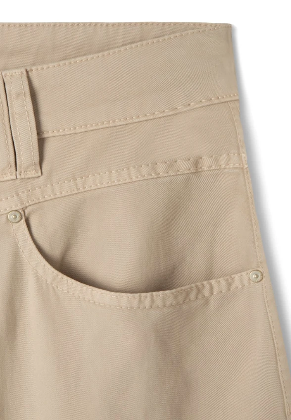 SPODNIE JEANSOWE ODELE WIDE-FIT BEŻOWE