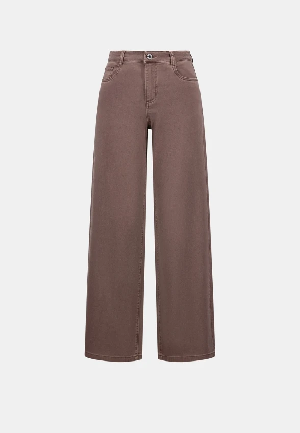 SPODNIE JEANSOWE GOLDIE WIDE-LEG MOCHA