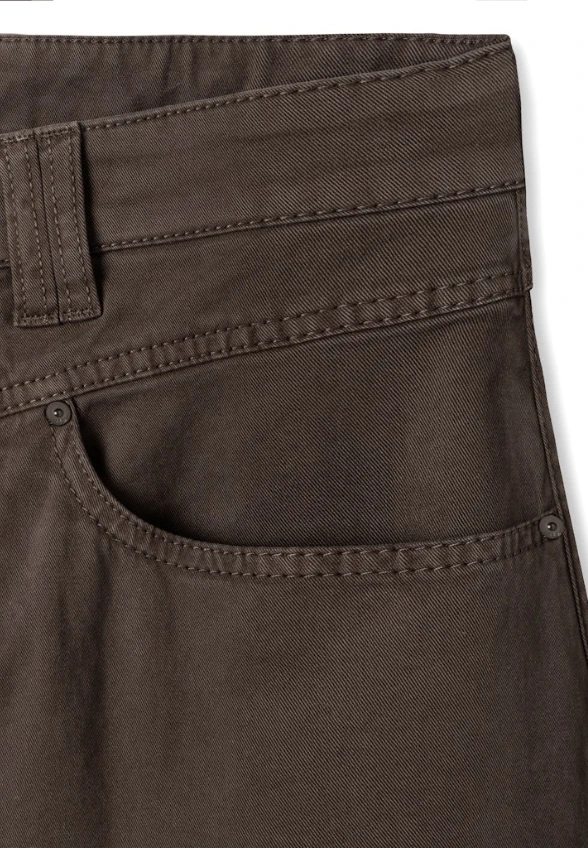 SPODNIE JEANSOWE ODELE WIDE-FIT BRĄZOWE