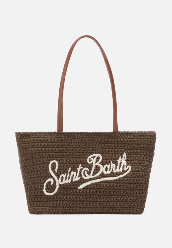 TORBA CROCHET TOTE MID BRĄZOWA