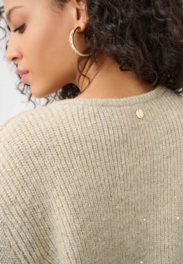 SWETER Z CEKINAMI OWSIANY