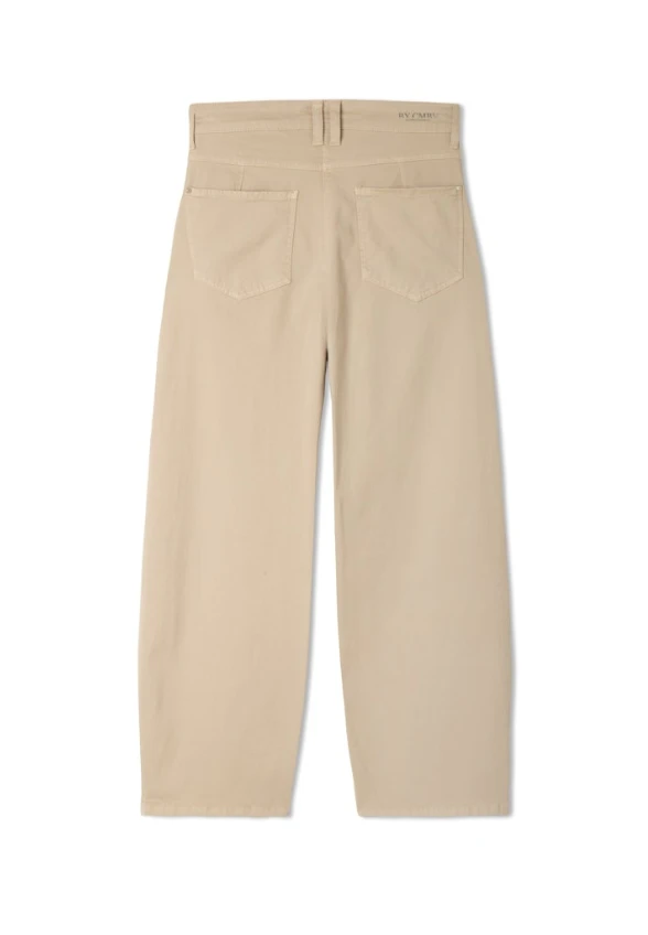 SPODNIE JEANSOWE ODELE WIDE-FIT BEŻOWE