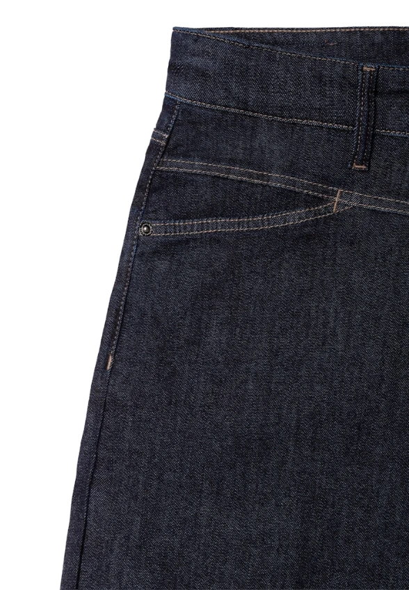 SPODNIE JEANSOWE ELIN O-SHAPE CIEMNY GRANAT