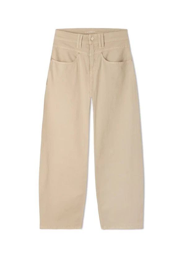 SPODNIE JEANSOWE ODELE WIDE-FIT BEŻOWE