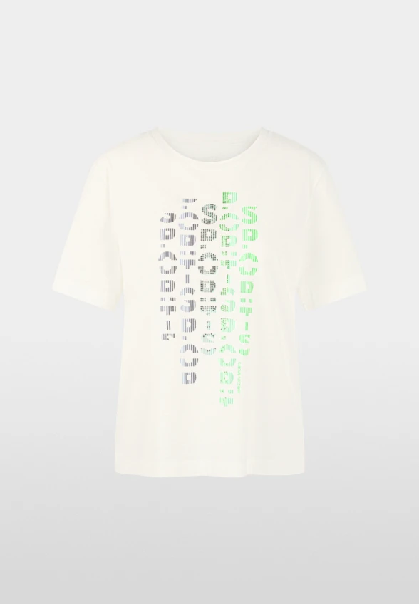 T-SHIRT Z NADRUKIEM SPORT BIAŁY