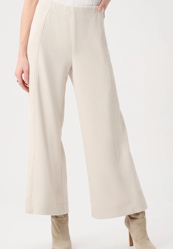 SPODNIE TYPU CULOTTE KREMOWE