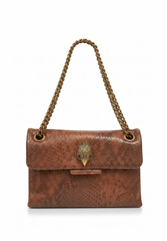 TOREBKA MINI KENSINGTON SNAKE BRĄZOWA