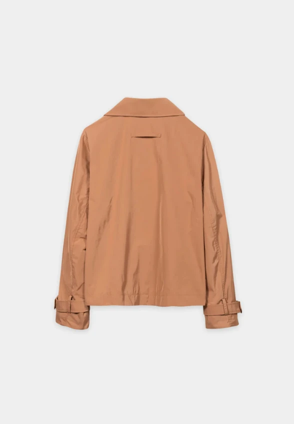 TRENCZ SATYNOWY CAMEL