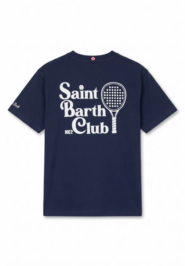 T-SHIRT MĘSKI PADEL CLUB GRANATOWY