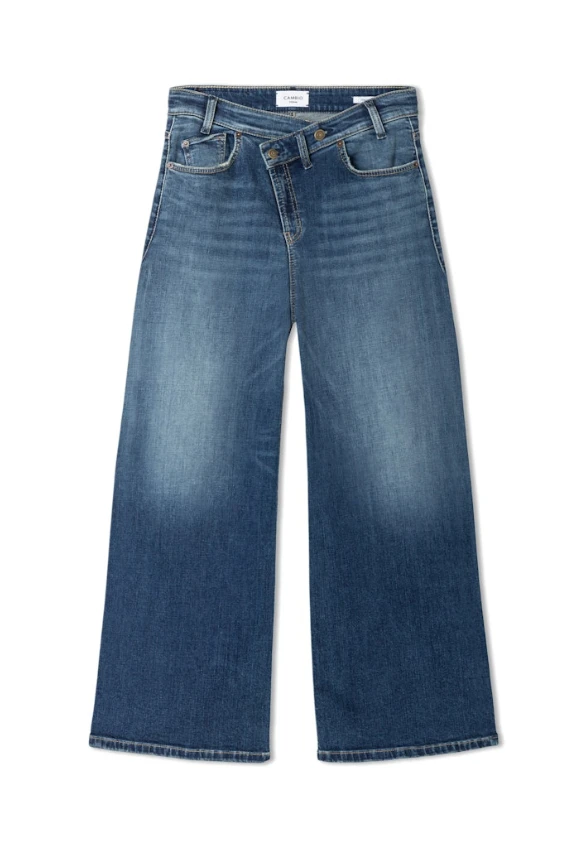 SPODNIE JEANSOWE BAGGY ASYMMETRICAL WIDE-FIT NIEBIESKIE